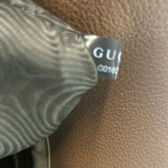 Auth Gucci Large Brown Pebbled Leather Lady Tassel Top Handle Tote Bag Preloved - Picture 15 of 15